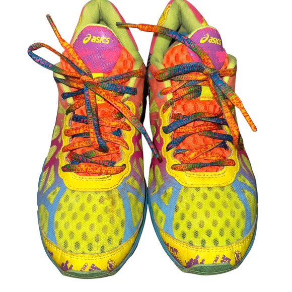 ASICS Gel-Noosa Tri 9 Womens 8 Pre-Owned Running Shoes Multi-Color Neon T458N - Picture 8 of 14